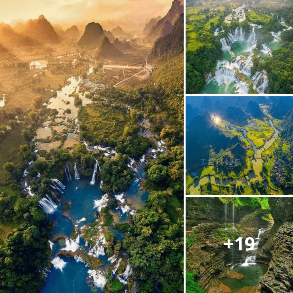 A Glimpse of Paradise: Aerial View Reveals a Breathtaking Panorama of Natural Beauty, Resembling Heaven on Earth