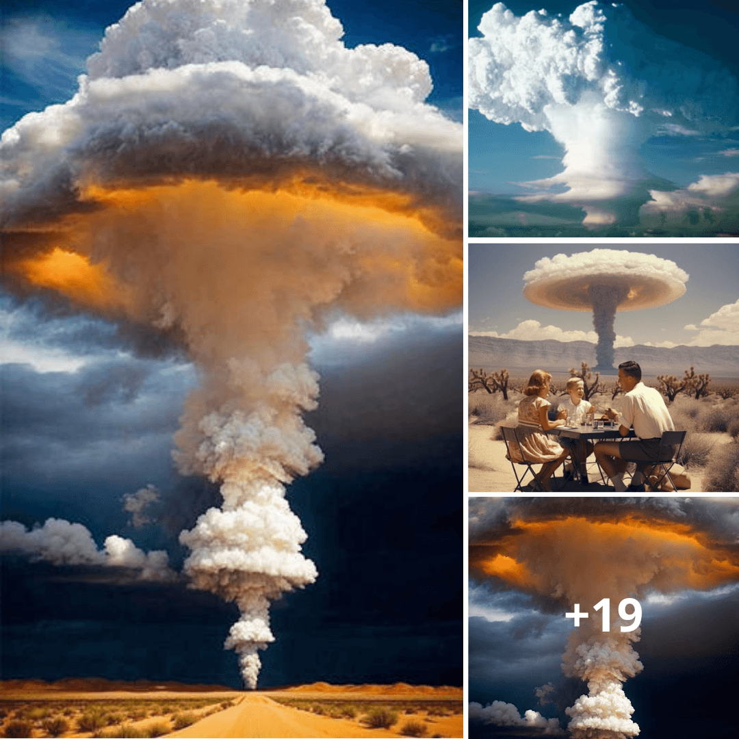 Unveiling the Majestic Splendor: The Breathtaking Beauty of the Sky Heightened by Giant Mushroom Clouds